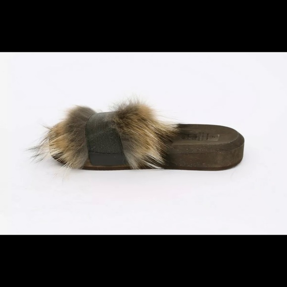 Brunello Cucinelli Fur Slides size 37 (7) - Picture 3 of 8